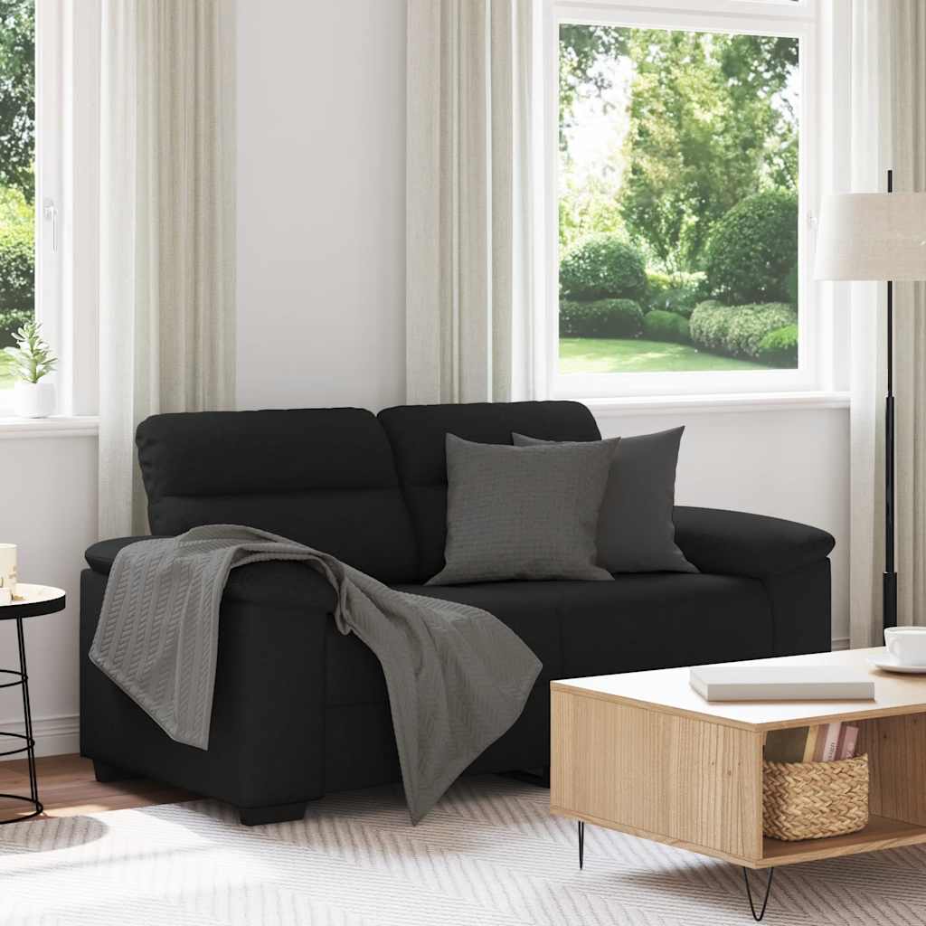 2-personers sofa 120 cm stof sort