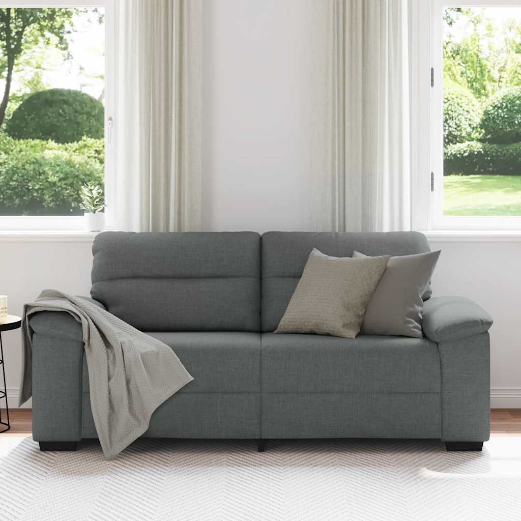 2-personers sofa 140 cm stof mørkegrå