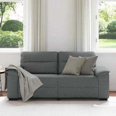 2-personers sofa 140 cm stof mørkegrå