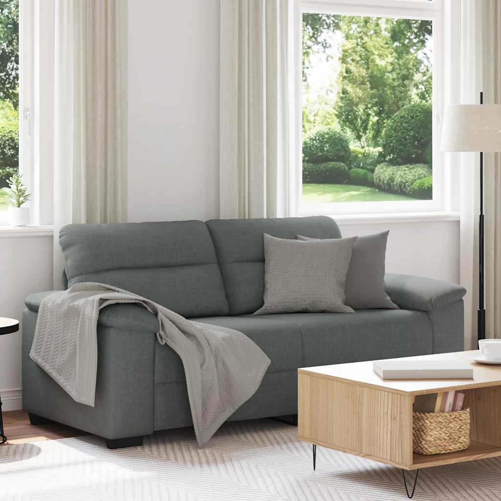 2-personers sofa 140 cm stof mørkegrå