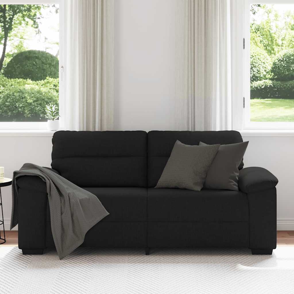 2-personers sofa 140 cm stof sort