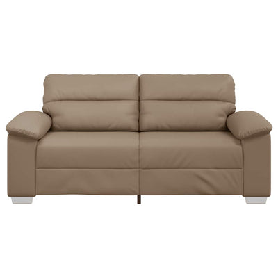 2-personers sofa 140 cm kunstlæder cappuccino