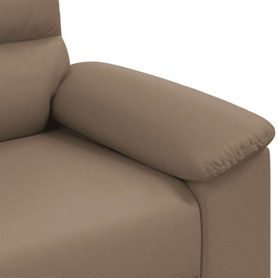 2-personers sofa 140 cm kunstlæder cappuccino