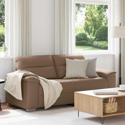 2-personers sofa 140 cm kunstlæder cappuccino