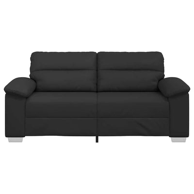 2-personers sofa 140 cm kunstlæder sort