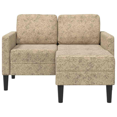 2-personers sofa med chaiselong L-formet 125 cm kunstlæder