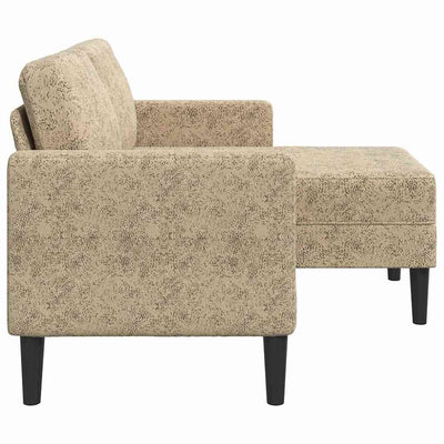 2-personers sofa med chaiselong L-formet 125 cm kunstlæder