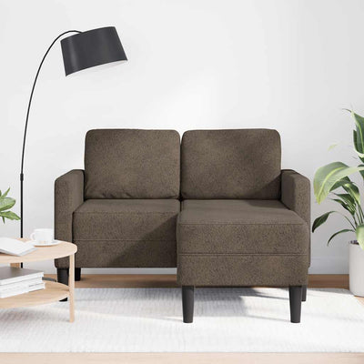 2-personers sofa med chaiselong L-formet 125 cm kunstlæder