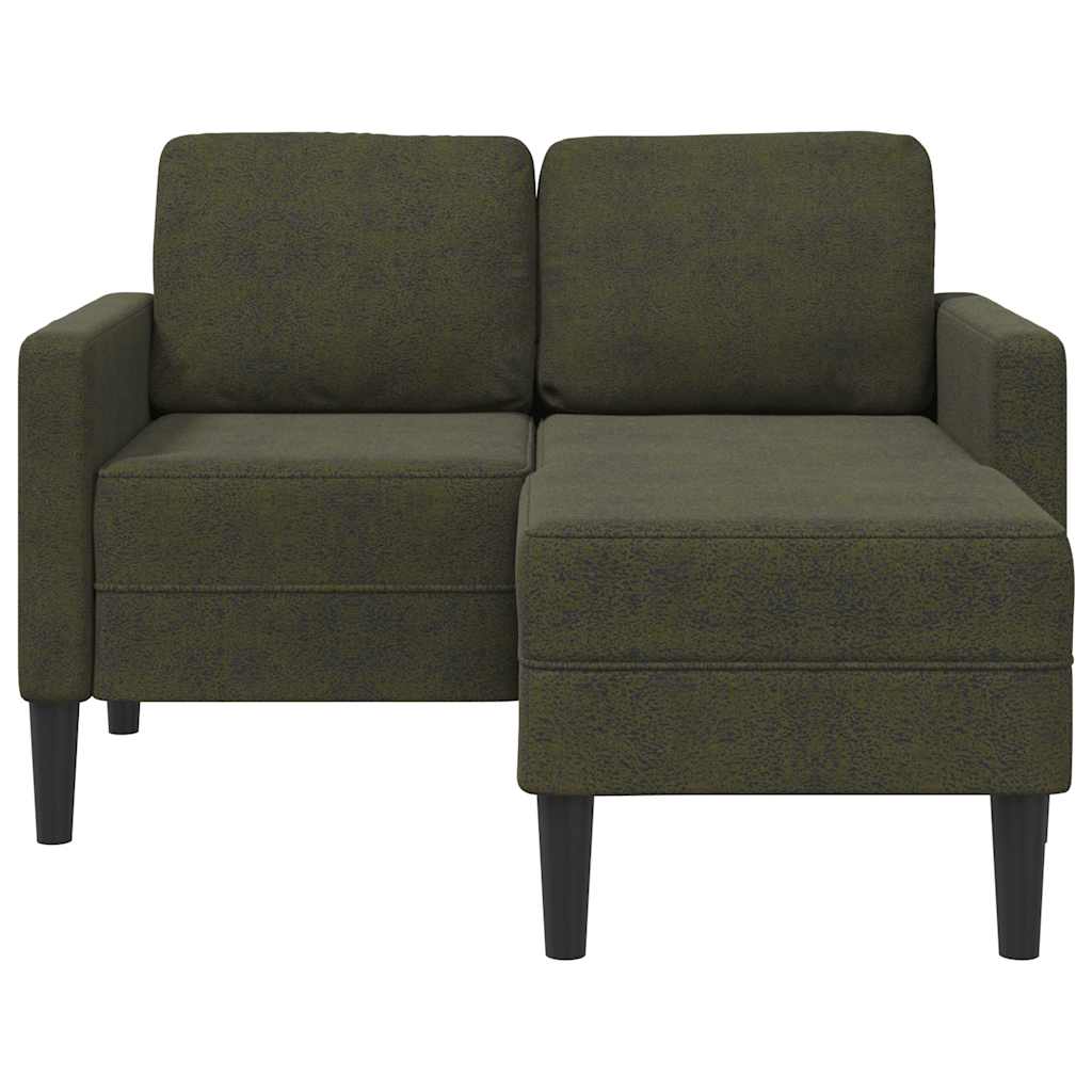 2-personers sofa med chaiselong L-formet 125 cm kunstlæder