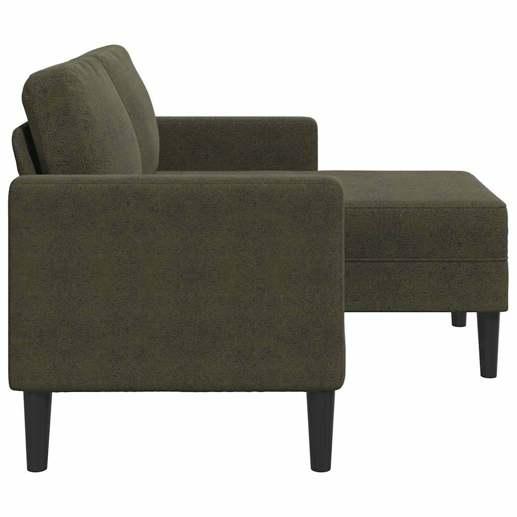 2-personers sofa med chaiselong L-formet 125 cm kunstlæder