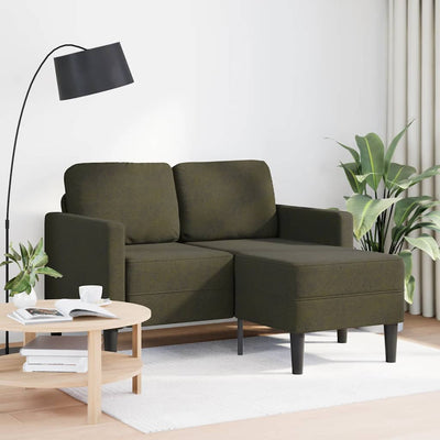 2-personers sofa med chaiselong L-formet 125 cm kunstlæder